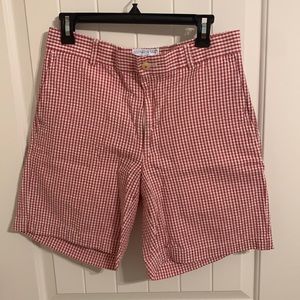 Seersucker Shorts. Red